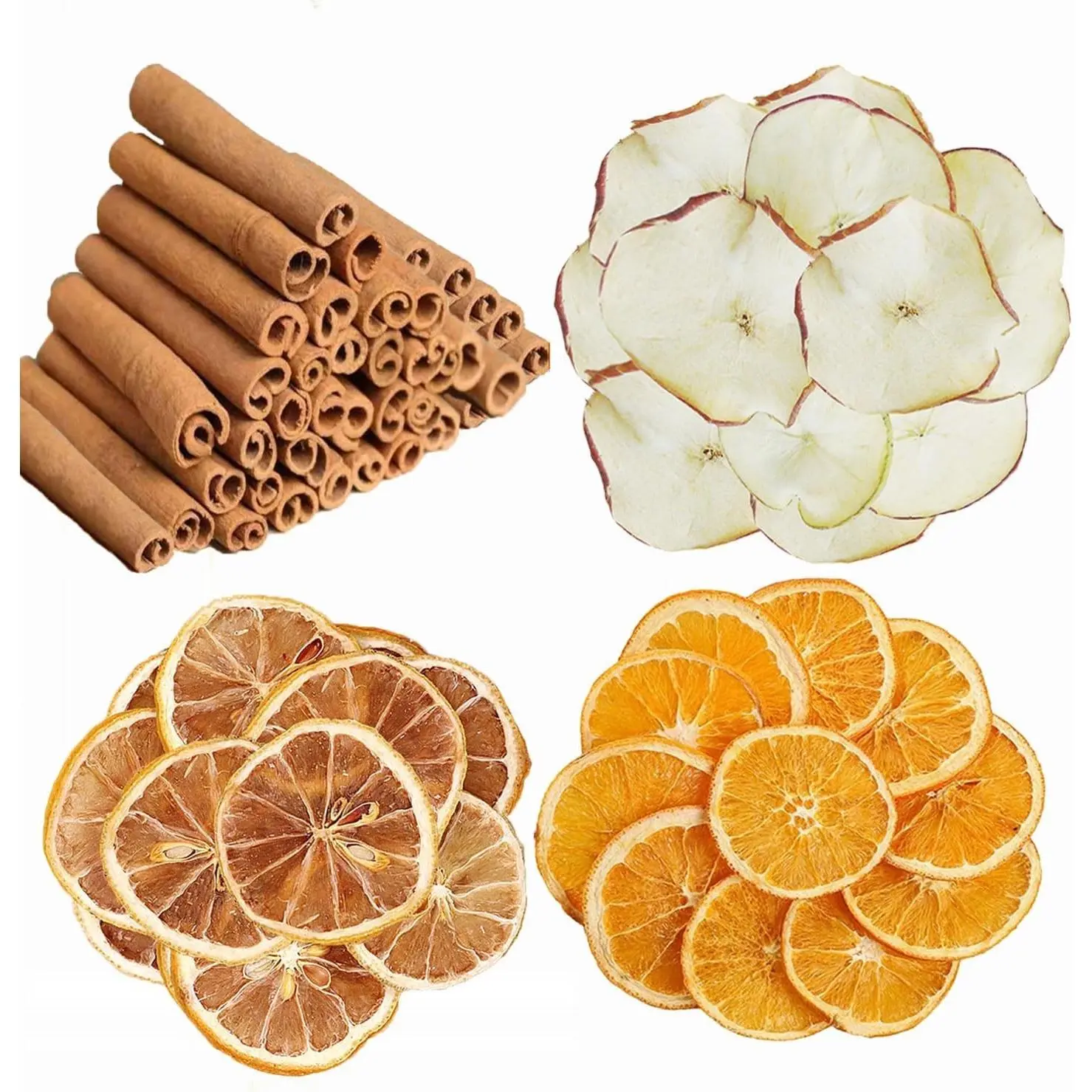Dried Orange Cinnamon Pot Simmering Kit, Cinnamon Sticks Dried Lemon Slices, Stovetop Potpourri Set, Natural Dried Fruits Potpourri Bowl Filler Gift Basket Fillings for Home Party Warming Decor