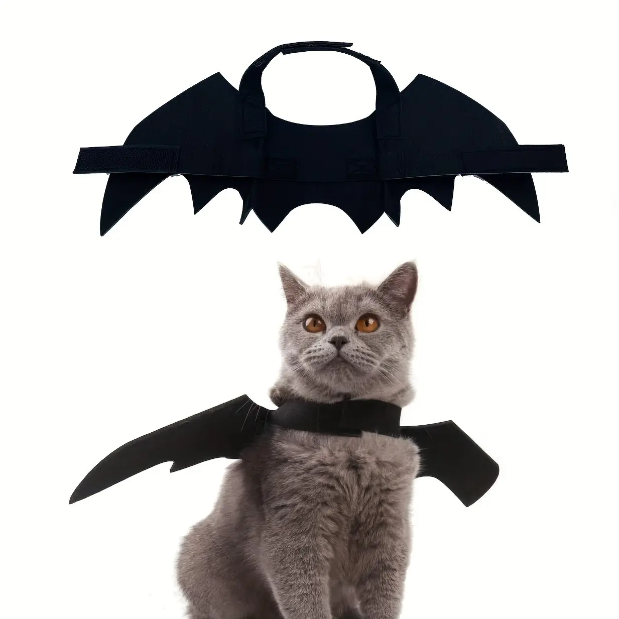 Halloween Bat Costume for Pets, Cute Dog Cat Halloween Decoration, Role Play Bat Wings, Puppy Collar Harness, Festive Pet Accessories
