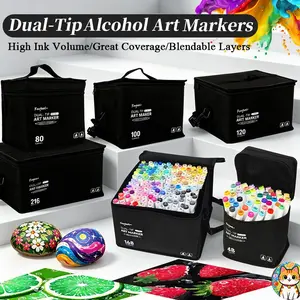 Color Layering Markers Set, 48/80/100/120/168/216 Sizes, Soft Brush Dual Tips, Anime Illustrations, DIY Art Supplies, Drawing Art Supplies, Professional Use