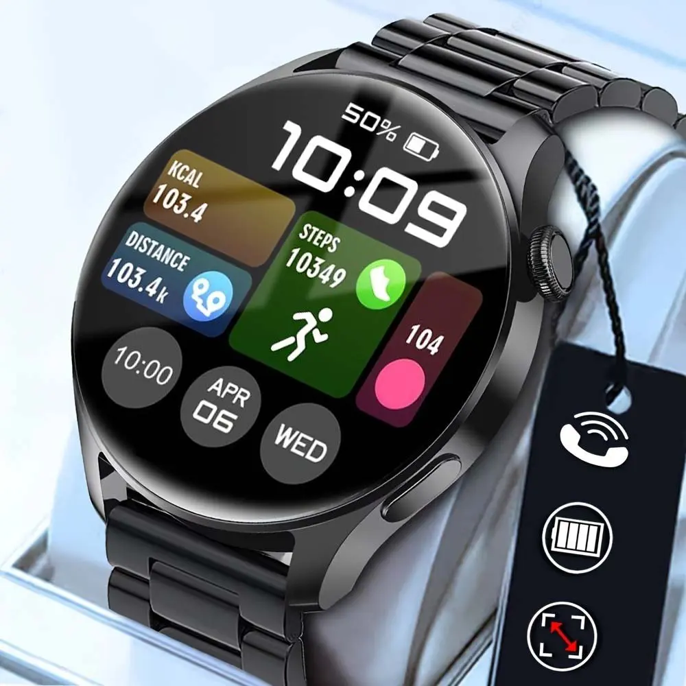 1.53” HD Smart Watch Compatible For Wireless 5.1 Men's Fitness Tracker With Wireless Calling/Speaker/Music Control Screen Smartphone Watch For Outdoor Sports & Music Streaming
