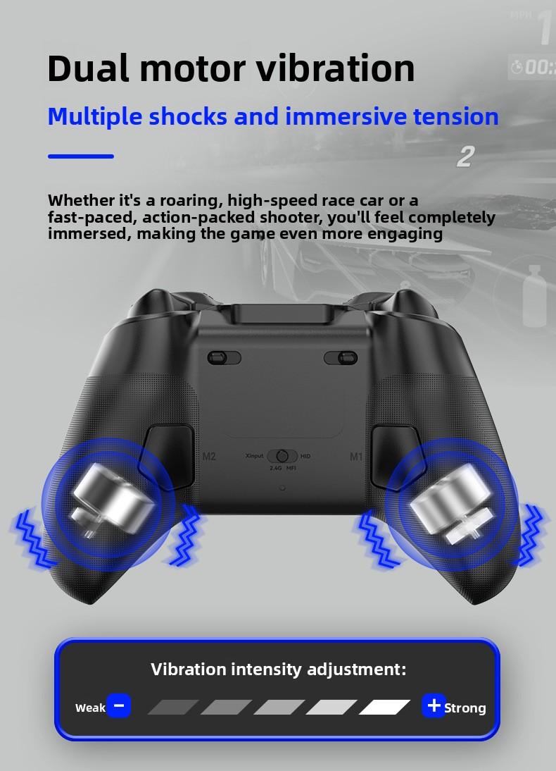 Wireless Bluetooth Handle Charging Base Magnetic Steam Gamepad Hall Rocker Android/iOS/PC PS5 Controller with Touchpad PS4 Turbo Set play vital accessories retro game console stick lever back thumbsticks grip dual vibration double Xbox function axis gyro