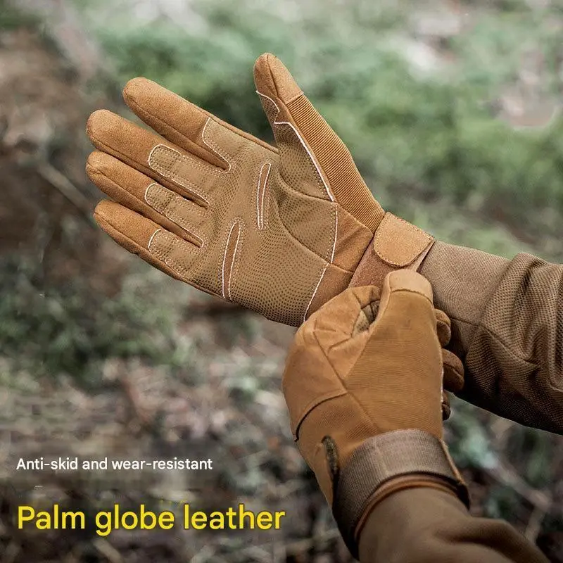 Men's Tactical Motorcycle Gloves - Cold-Weather Insulated, Windproof, Touchscreen-Compatible, Hard Rubber Knuckle Armor, Protective Outdoor Gloves for Riding, Work