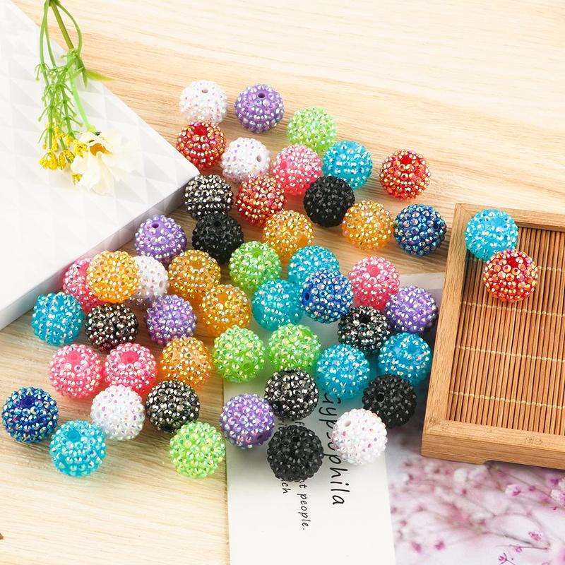 12/16/20mm Colorful Acrylic Beads Mix, 12pcs/set for Jewelry Making, DIY Accessories for Bracelet Necklace Earrings Pendant Beads Charms Accessories