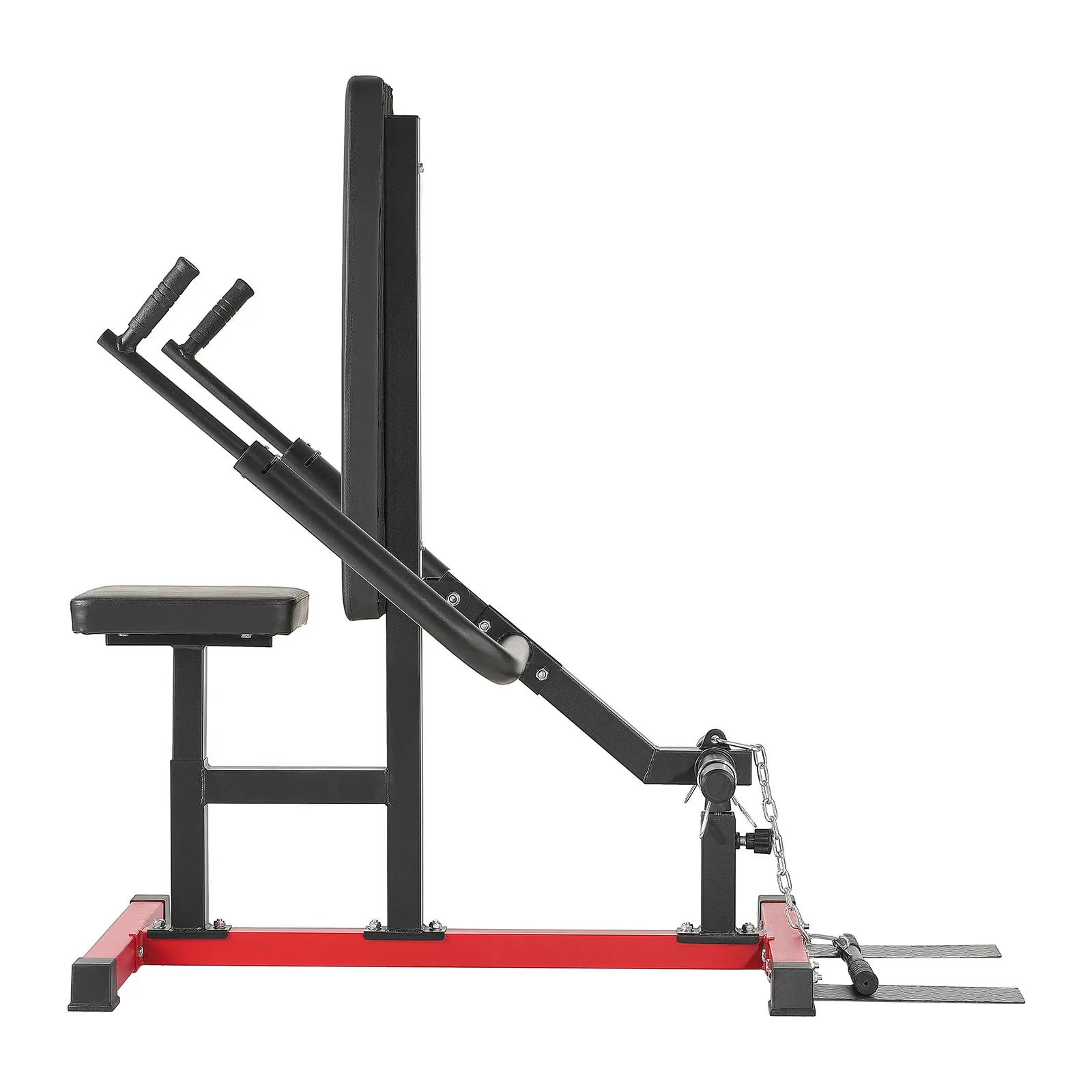 Seated Dip Machine, Tricep Bicep Press Down Machine with Cable Bar, Adjustable Seat, and Backrest, Ergonomic Design, Multi-Function Upper Body Training
