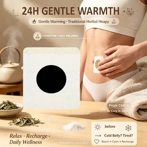 Pure Natural Mugwort Navel Patches - 59-Piece Value Pack, Herbal Abdominal Patches, Portable, Home & Travel Essential, Suitable for Men & Women (Beauty & Personal Care, Bath & Body Care, Body Masks)