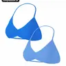 Women's 2-Pack Seamless Knit Sporty Bra, Halter Neck Sport Bra, Gym Bras, Fitness Bra, Open Back Design, Ideal for Yoga and Gym Workouts