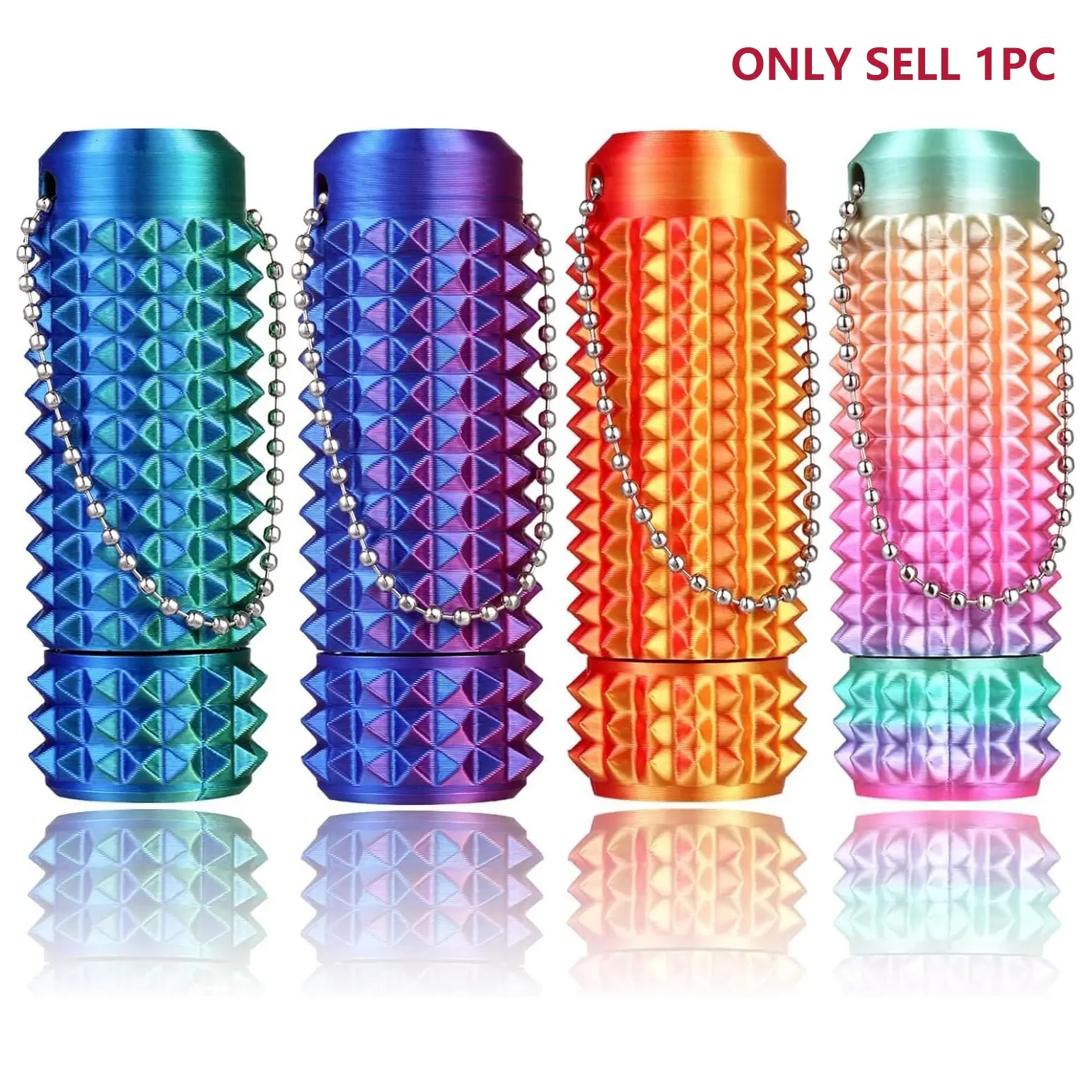 Little Ouchies Pain Fidget Toy, Rotatable Spiky Sensory Fidget for Anxiety Relief, 3D Printed Grippie Keychain for Focus & Stress Relief, Stress Relief Fingertoy, Stress Relief Tools