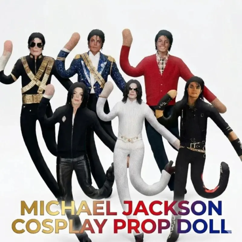 Unisex Michael Jackson Themed Figure - Multi Jointed Collectible Soft Plush Articulated Doll, Cosplay Prop, Room Decoration Gift