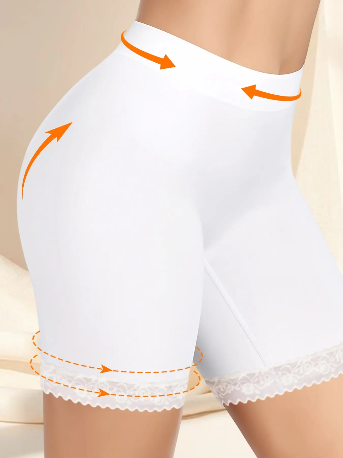 Women's Anti Chafing Slip Shorts, Seamless Tummy Control Underwear, High Elastic Smooth Fit Boyshorts, Under Dresses, All Seasons, Panties
