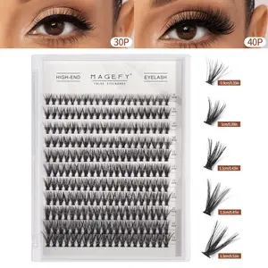 MAGEFY 220 Cluster Fish Tail False Eyelashes, 20D+30D+40D, Natural Look DIY, Daily & Travel Essential, Beauty Gift