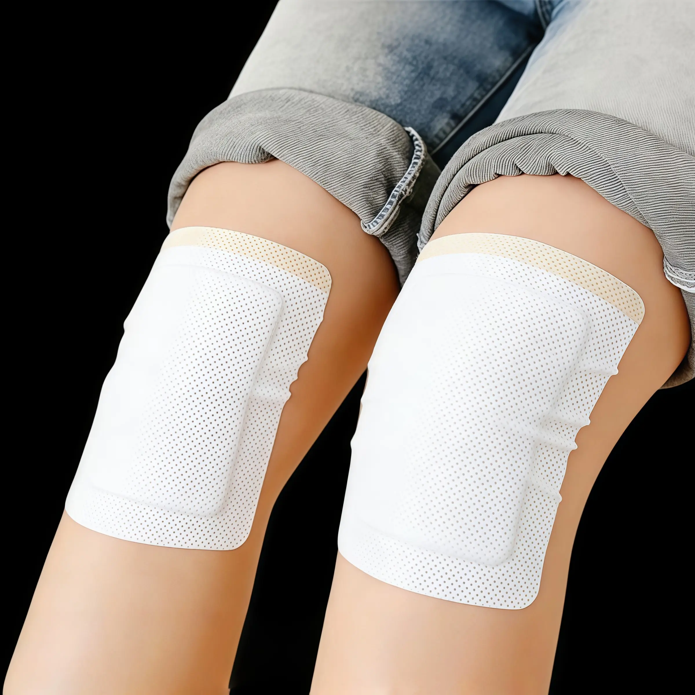 10 Pcs Herbal Pain Relief Patches, Far Infrared Thermal Warm Heat Therapy Gel, Joint Arthritis Muscle Strain Sprain Relief, Self-Adhesive Hot Compress Hot Therapy Set