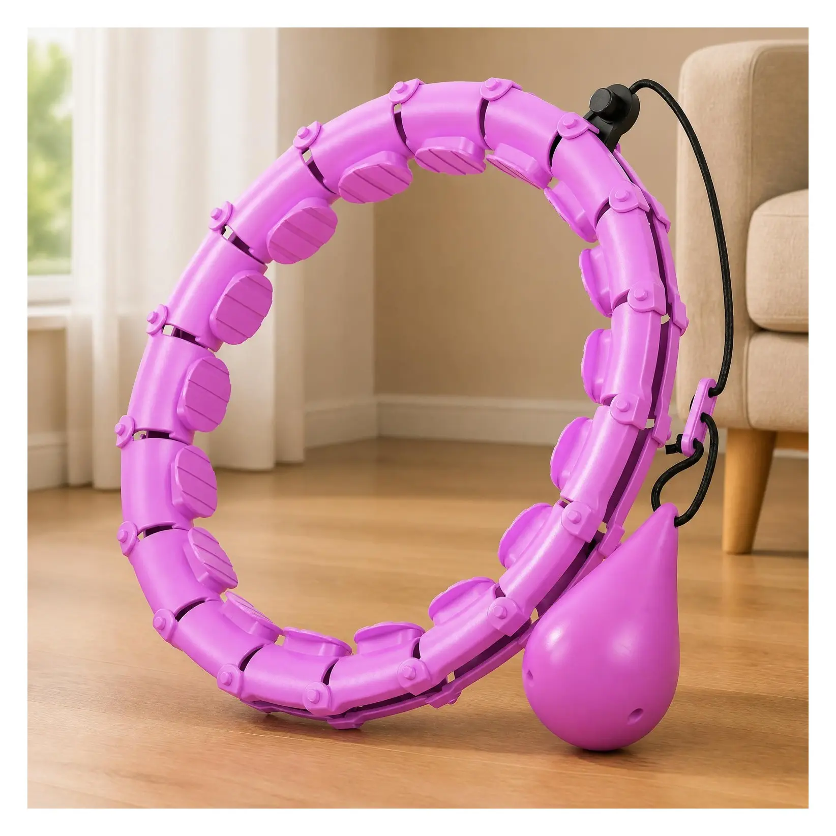 Weighted Hula Hoop for Adults, Infinity Fitness Circle for Weight LossGift