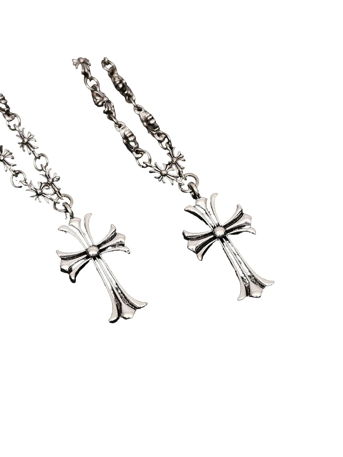 TikTok best-selling high-end Croix hip-hop club trendy brand cross necklace handmade chain retro accessory Vintage Necklace Statement Trendy Necklace