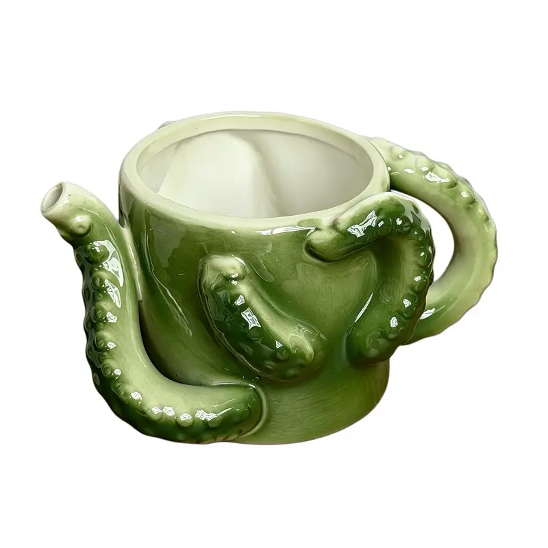 Niche design handmade ceramic mugs, high-end gifts, foreign trade curiosity abstract gifts, Halloween octopus cups, Stylish Coffee Mugs