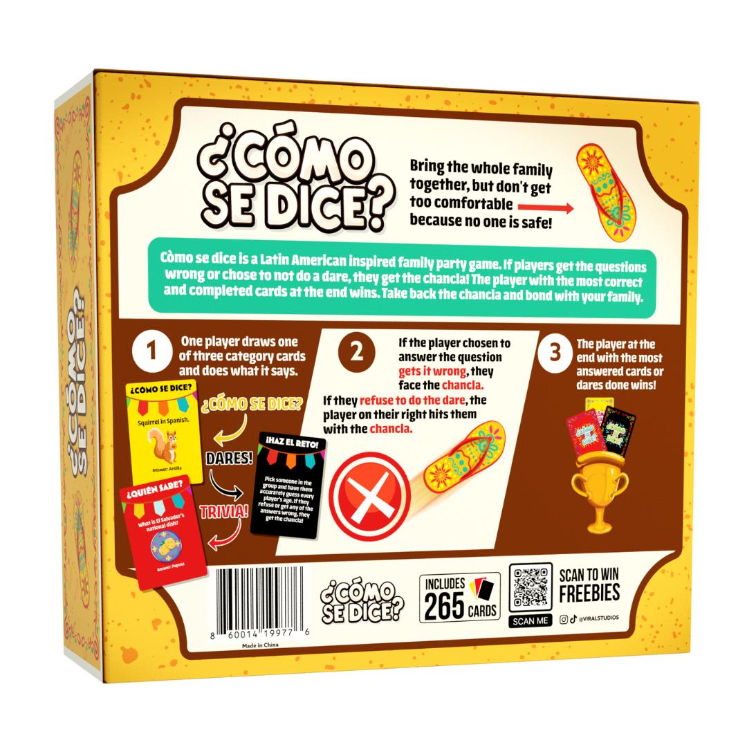 Hilarious Latino Party Game: What Do You Say?– Includes Chancla Prop – Fast-Paced Fun for Family & Adults – 3+ Players, Ages 12+ Hilarious Latino Party Game: What Do You Say?– Includes Chancla Prop – Fast-Paced Fun for Family & Adults – 3+ Players, Ages 12+