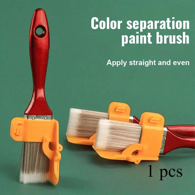 1pc Edging Master - Paint Edger Tool - Color Separation Paint Brush for Framing Walls Ceiling Edge Decoration - Portable, Durable, Lightweight, Tough, DIY Tool with Wooden Handle for Smooth Painting Experience