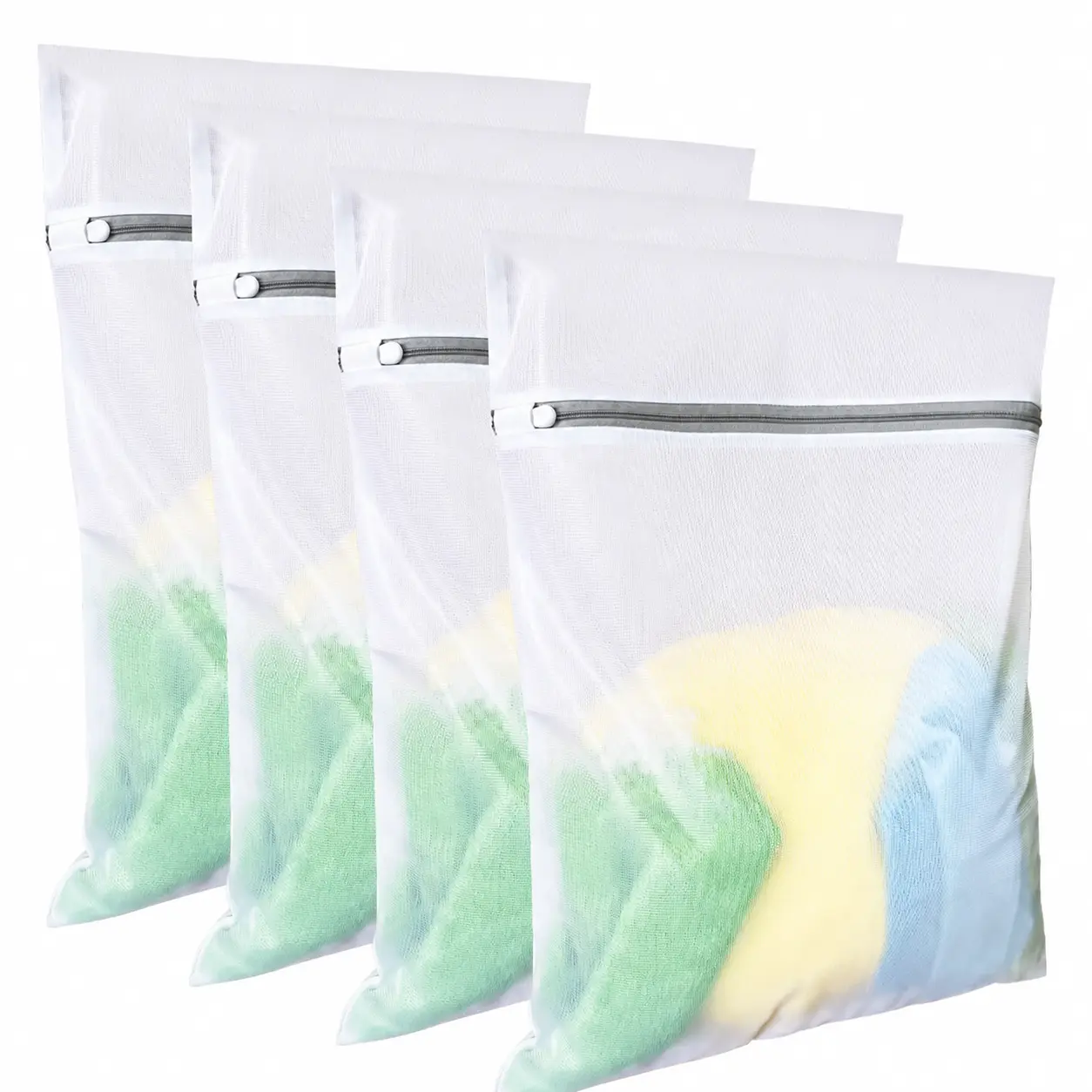 Heavy-Duty Mesh Laundry Bags Set of 4 – Extra-Large 16 x 20 Inch Breathable Wash Bags for Delicates, Dorm Rooms, College Students, Gym Clothes, Travel Organization, and Compact Storage Solutions