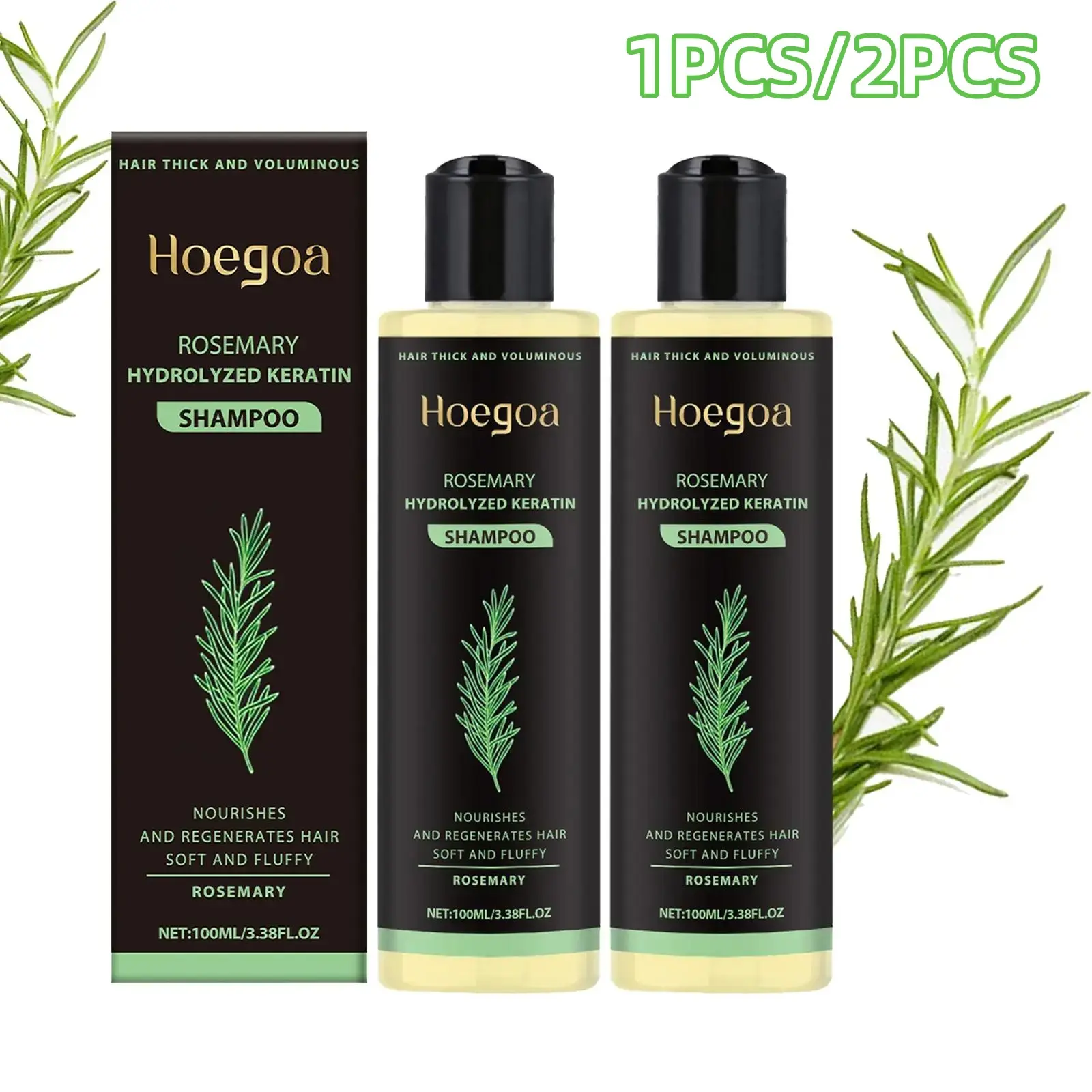 Rosemary Shampoo, Nourishing Shampoo, Hair Care Products for Dry & Damaged Hair, Moisturizing Hydrating Cleansing Hair Care Products for Women & Men, Haircare, Hydrate