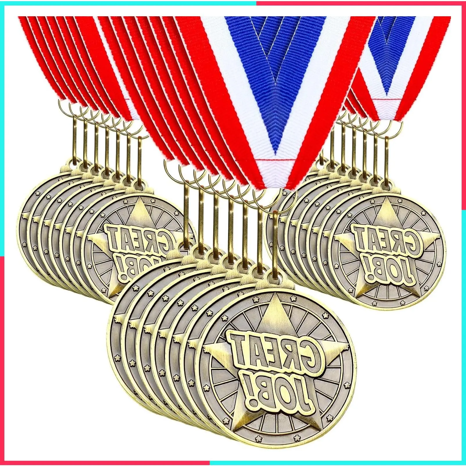 30 Pcs 2 Inch Gold Medals for Awards, Winner Trophies & Prizes to Encourage Team Participation for Adults, Competitions, Graduation Party