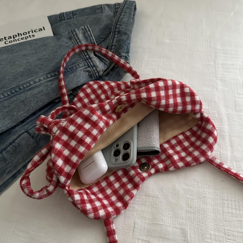 Women's Heart-Shaped Crossbody Bag with Bow and Checkered Pattern - Minimalist Handbag, Fixed Strap Magnetic Closure, Red - Elegant Daily Wallet, Bag, Versatile Fashion Accessory, Durable Fabric shoulder bags Large Soft Color Suede Kisslock Barrel Women's Heart-Shaped Crossbody Bag with Bow and Checkered Pattern - Minimalist Handbag, Fixed Strap Magnetic Closure, Red - Elegant Daily Wallet, Bag, Versatile Fashion Accessory, Durable Fabric shoulder bags Large Soft Color Suede Kisslock Barrel