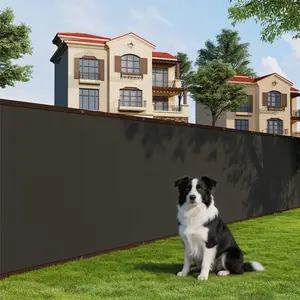 Garvee High-quality 180 GSM HDPE Privacy Fence Screen – Heavy Duty Black Mesh, Reinforced Edges, Metal Grommets, Zip Ties, 90% UV Block, Weather Resistant Shade for Garden, Patio, Deck, Backyard, Pool