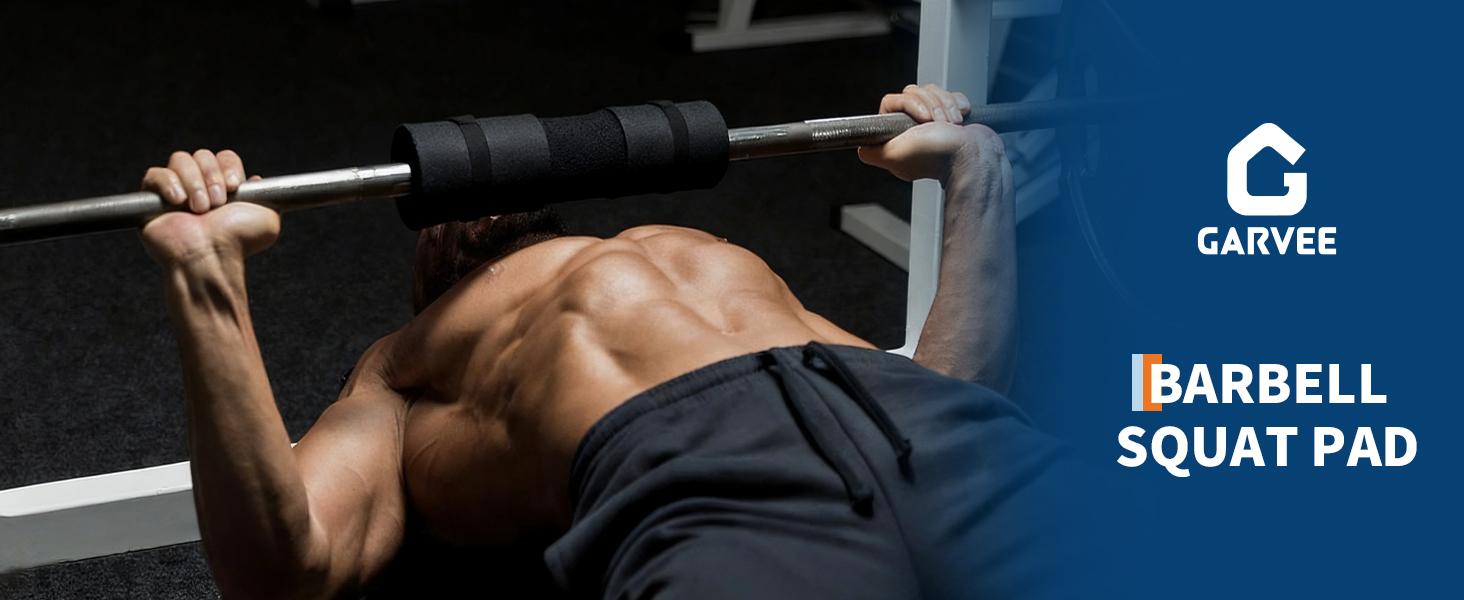 Barbell Pad, Hip Thrust Pad for Leg Training, Non-slip Thick Foam Squat Pad for Glute Support and Neck & Shoulder Protection with Two Straps, Fits All Olympic Barbell and Smith Machine