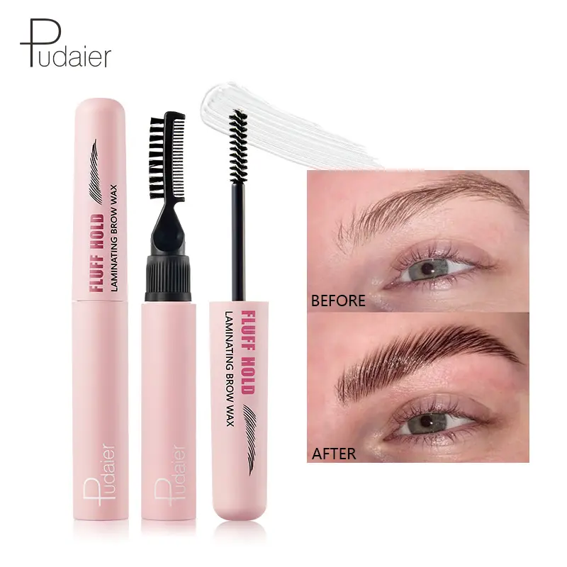 Dual-Ended Clear Eyebrow Setting Gel Natural 3D Brow Mascara with Comb for Wild Eyebrow Styling