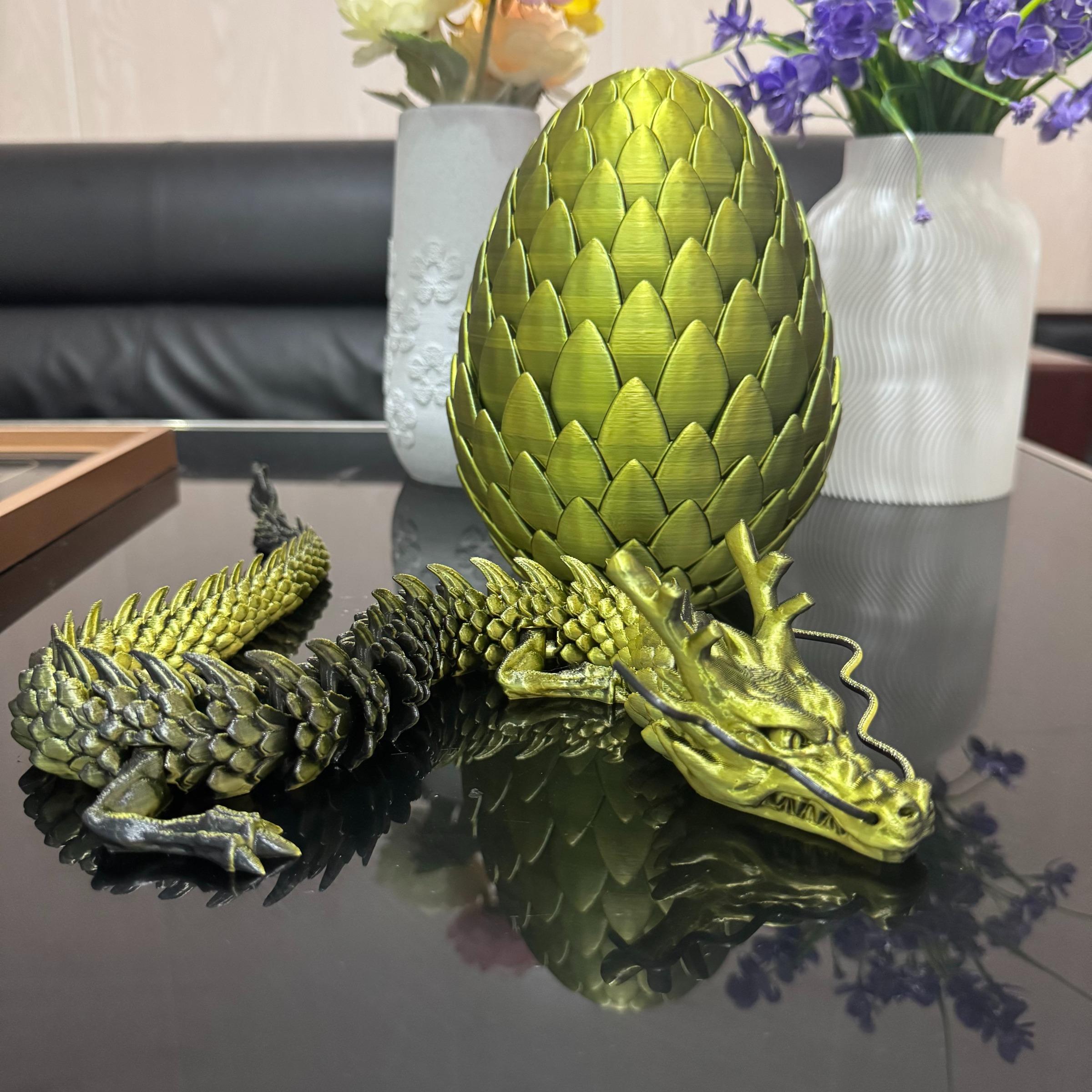 Large Lotus Dragon Egg Set, 60cm Dragon + 18cm Egg, 30cm Dragon + 9cm Egg, Two Size Options, Home Decor, Festival Party Decoration, Gift Idea