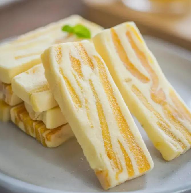 Mango Milk Nougat Candy, Soft Chewy Milk Candy with Fruity Flavor, Classic Asian Sweet Snack, Rich & Creamy Treat (100g × 3 Packs)