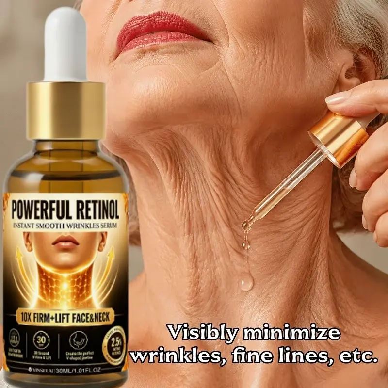 Retinol Firming Serum – 30-Second V-Lift for Face & Neck, 10X Firm with 2.5% Active, Smooth Wrinkle, 30ml