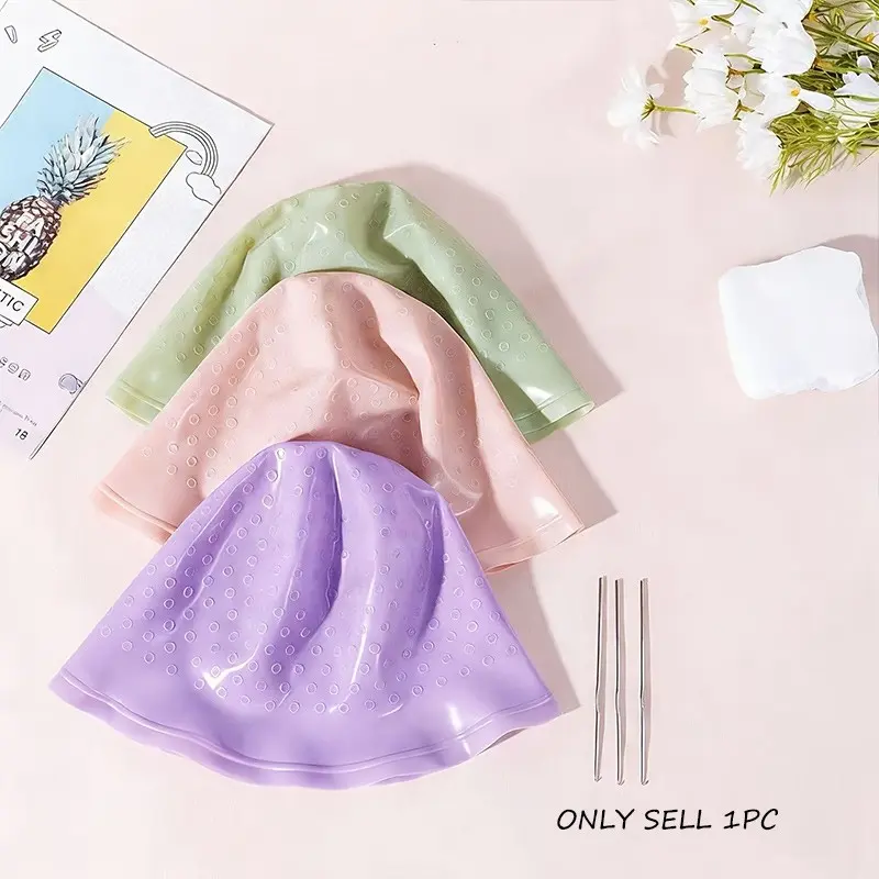 1pc Hair Dye Cap, Highlighting Tool with Pins, Silicone Reusable Hair Styling Accessory, Durable and Easy to Clean, Single Item Pack