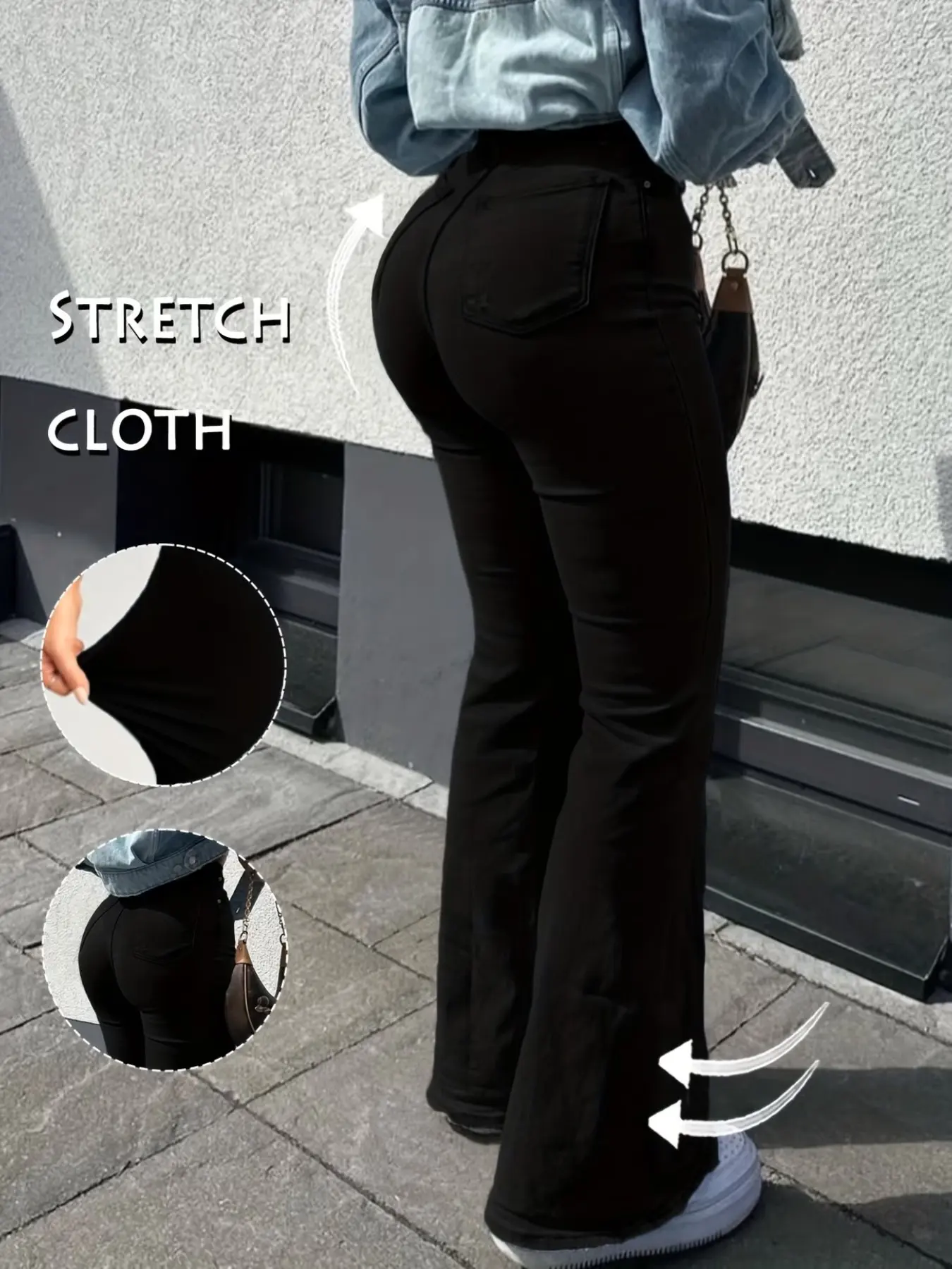 High Waist Elastic Flare Pants, Women's Casual Long Leggings, Comfortable Stretch Fabric, Perfect for Daily Wear & Office