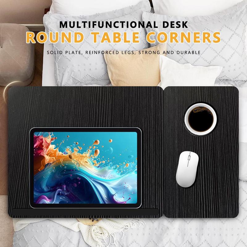Multifunctional Portable Desk with Cup Holder Adjustable Height Foldable Table for Home Office Study and Reading Sturdy and Portable Design Multifunctional Portable Desk with Cup Holder Adjustable Height Foldable Table for Home Office Study and Reading Sturdy and Portable Design