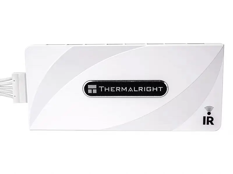 Thermalright X8 IR 8-Channel ARGB & 4-Pin PWM Fan Hub, 5V 3-Pin RGB 8-Port PC Cooling Fan Controller with Remote Control, Clean White for Gaming PC, Aesthetic Desk Setups