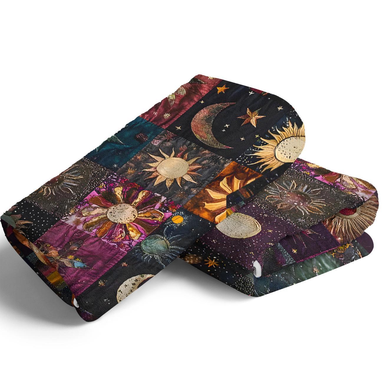 Star & Moon Pattern Blanket, 1 Count Soft Comfortable Throw Blanket, Stylish Blanket, Cool Bedroom Bedding Blankets, Warm Napping Blanket for Home Office Travel