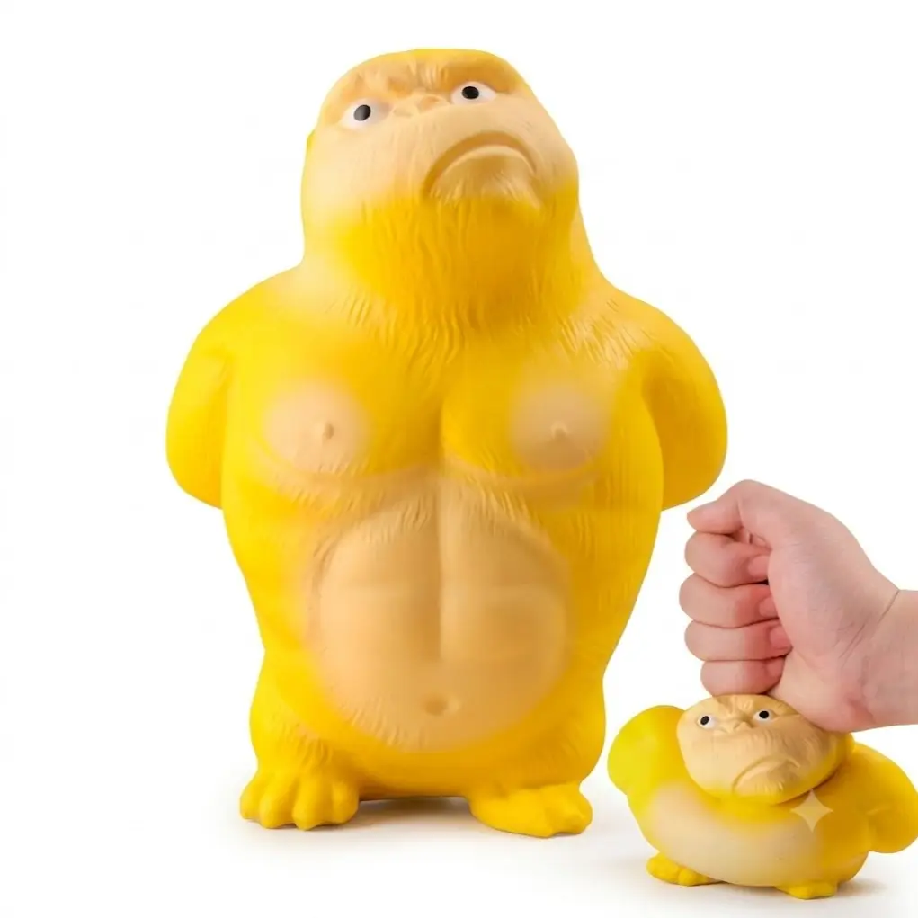 1pc，Gorilla Stress Relief Toy, Fun Slow-Return Compression Toy, Anxiety Soothing Finger Toy, Stretchy Flexible Gorilla Doll, Office Campus Gift
