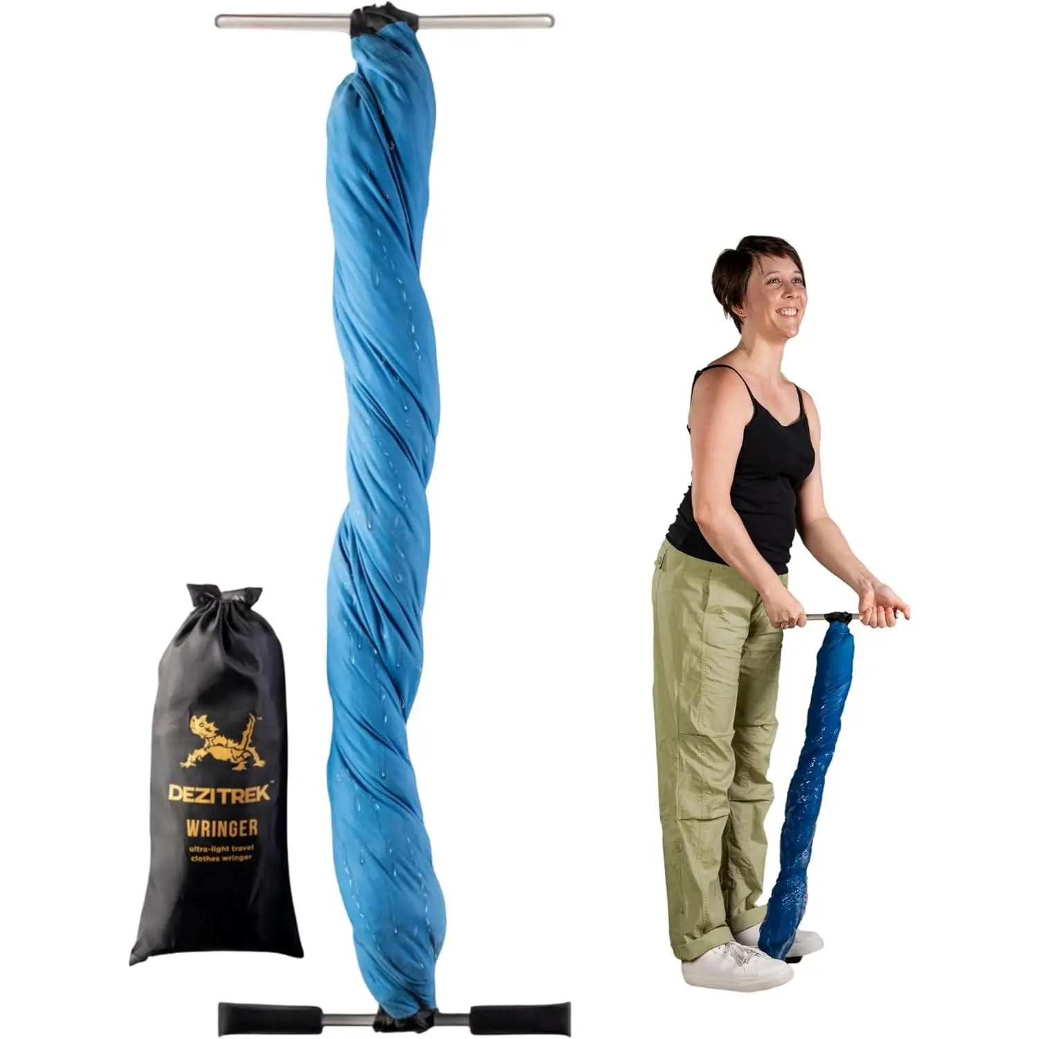Compact Manual Wringer - Ultra-Light Water Remover for Hand-Washed Menswear, Underwear, Men's Tops, Waistcoats & Gilets, Speed Drying Tool for Off-Grid Use