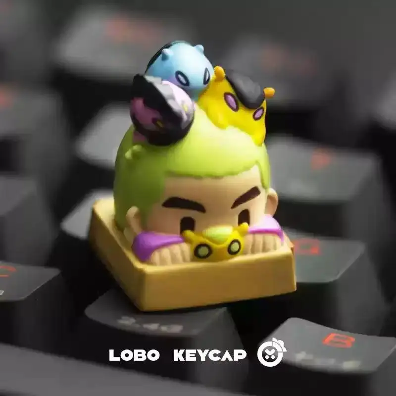 Anime Valorant Themed Keycaps Peripheral Keyboard Modification Parts Resin Material Manual Polishing Process Keyboard Esc Keycap