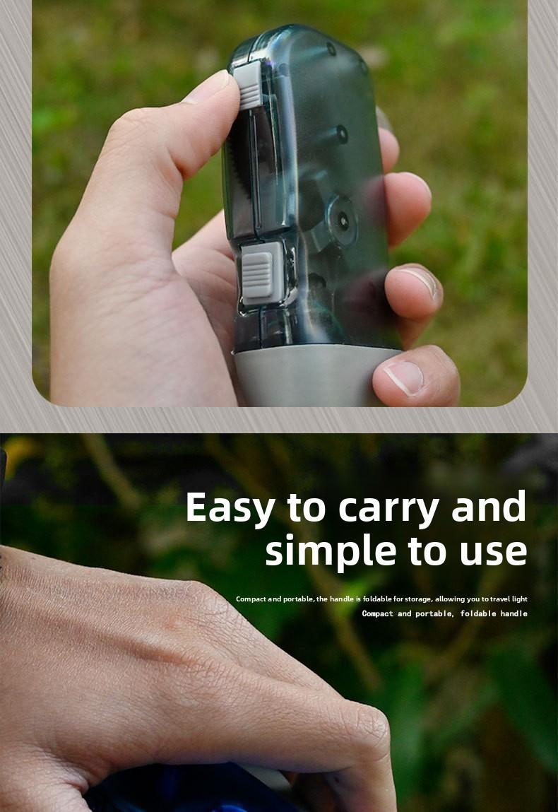 Outdoor hand-operated automatic power-generating emergency flashlight LED 3-light manual ultra-bright convenient mini flashlight