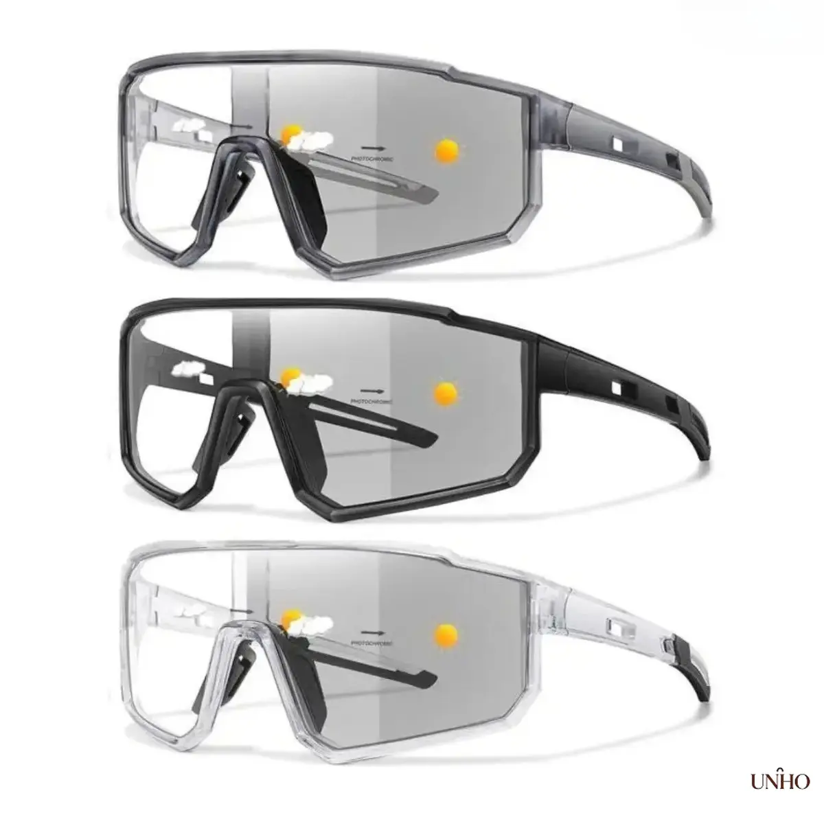2026 New 3-Pack Photochromic Cycling Sunglasses – Classic Casual Windproof Eyewear For Men And Women, Lightweight UV Protective Shades Ideal For Fishing, Baseball Training And All Kinds Of Outdoor Sports Activities