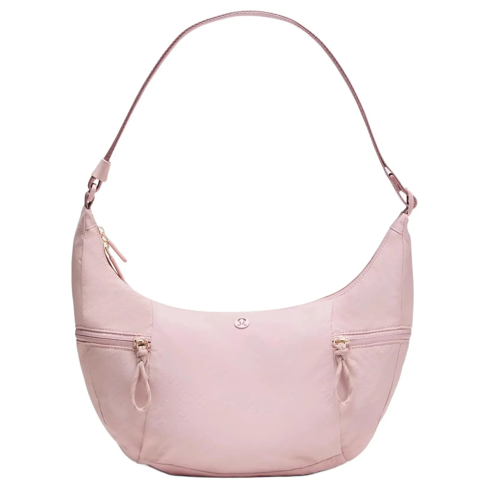 Lululemon Slouchy 6L Crossbody Bag for Women – Classic Logo Design in Nylon, Smoked Pink