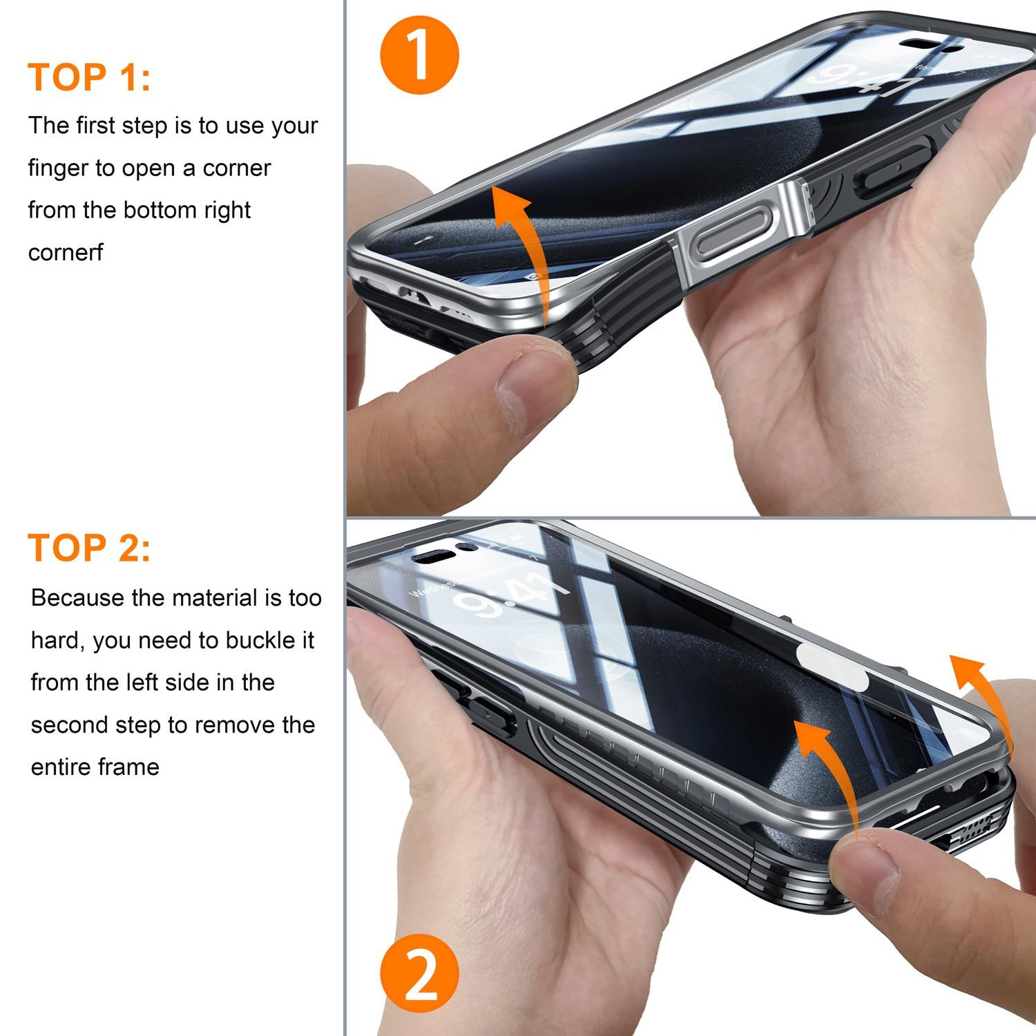 [Free!!Ship!] 360° Rugged Transparent Case for iPhone 17 Pro Max 16 15 Plus Magsafe Military Shockproof Cover with HD Screen Protector TPU Clean Phone Bumper