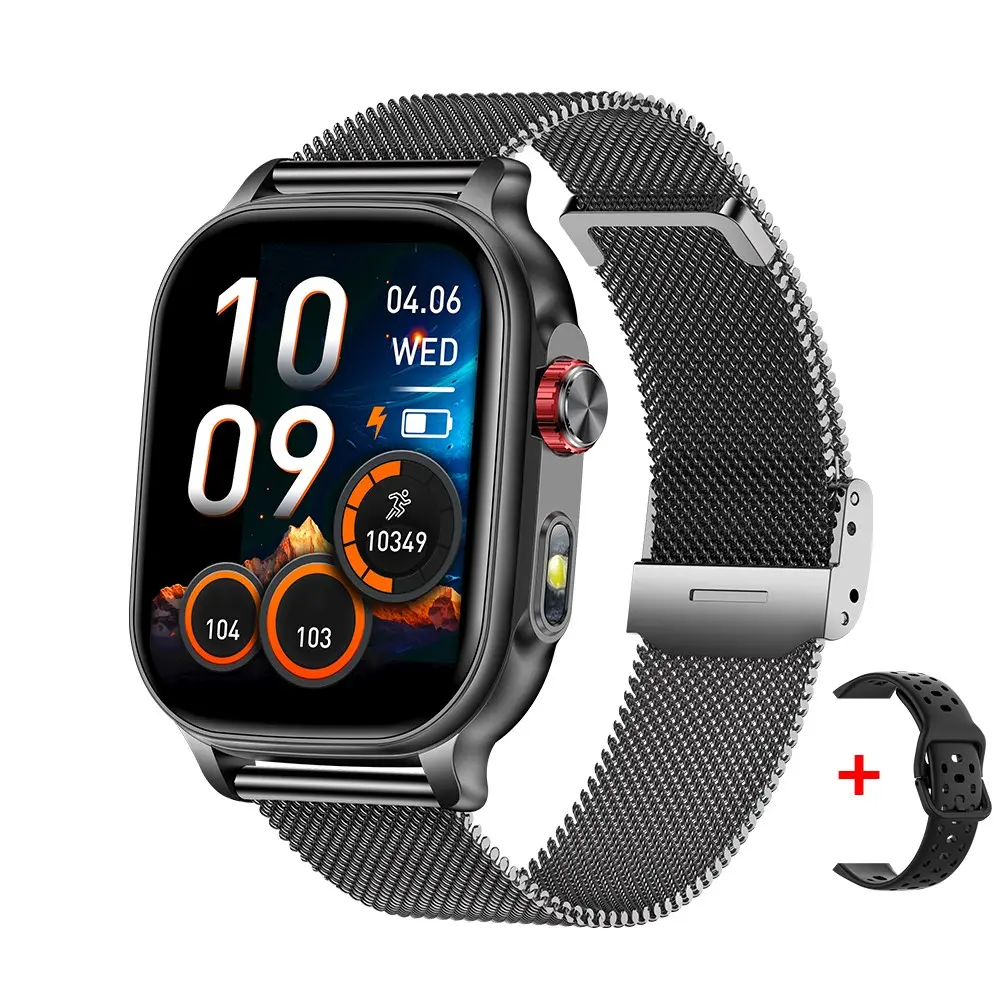 2.01 inch Fashion Multifunctional Smart Watch,Answer/Make Calling Message Reminder, 100+ Sports Mode Fitness Tracker,1400mAh Large Capacity Battery,LED Flashlight Outdoor Smartwatch,Gifts for Men and Women