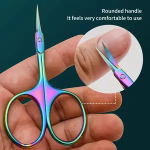 Third Generation Stainless Steel Barb Removal Super Tip Cut Russian Pre-color Titanium Bead Skin Scissors
