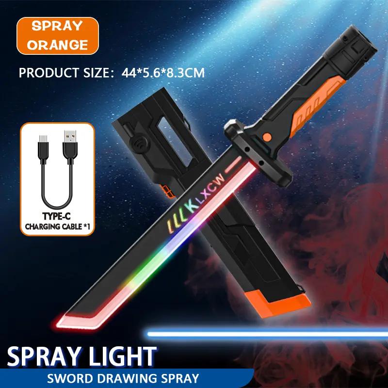 Shipped from the United States Light-Up Sparkle Sword Toy for Boys Safe Non-Toxic Galaxy Warrior Blade with Laser Spray Effect Flashing LED Lights Ultimate Electronic Sparkle Ignite the Stars with Cool Laser Saber Sounds & Body Light for Pa