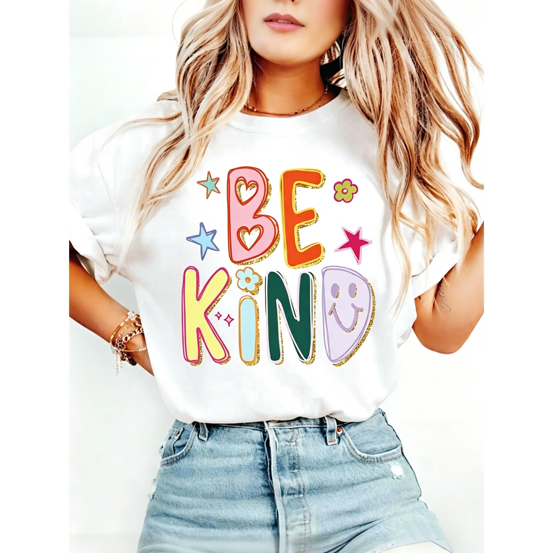 Be Kind "Treat Others Well" T-shirt, Kindness T-shirt, Positive T-shirt, Positive Quote T-shirt, Star T-shirt,funny graphic tee,vintage t shirts,camisetas de mujeres