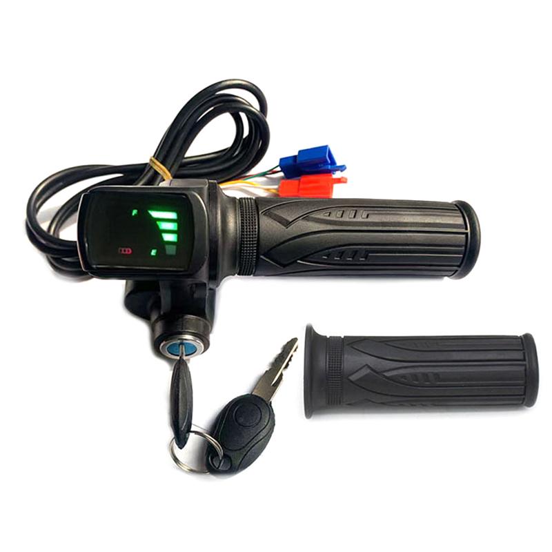 Electric Bike Throttle 36V48V Accelerator for E-bike/Electric Scooter Accessory Throttle Handlebar with LED Display