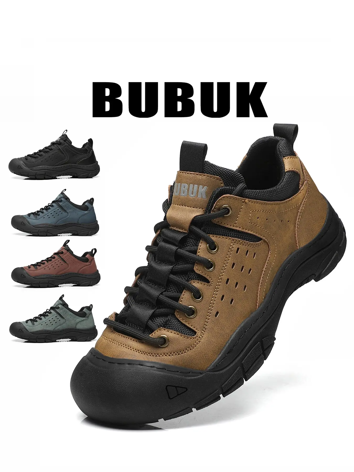 Bubuk Wide Fit Casual Shoes, Outdoor Footwear, Breathable Inner, Anti-Slip Rubber Sole, Ideal for Daily Wear, Outdoor Activities, Hiking, Comfortable and Durable, Outdoor Walking Shoes