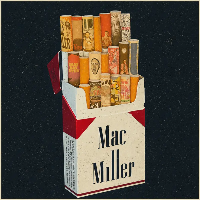 Mac Miller Album Cover Printed Poster, Canvas Wall Art Decor, Minimalist Rapper Artwork, Premium Gallery-Quality Print for Living Room, Bedroom, Men's Room, Apartment, Music Room, Hip Hop Wall Art, Rapper Poster, Man Cave Decor, Music Lover Gift