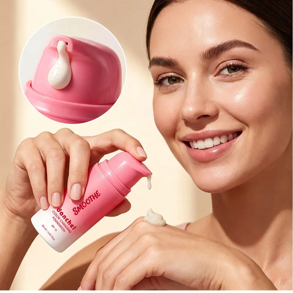 30ML Color-Adjusting Liquid Foundation, Hydrating and Breathable, Lightweight, Brightens Dark Spots, Daily Use, Perfect for All Skin Types